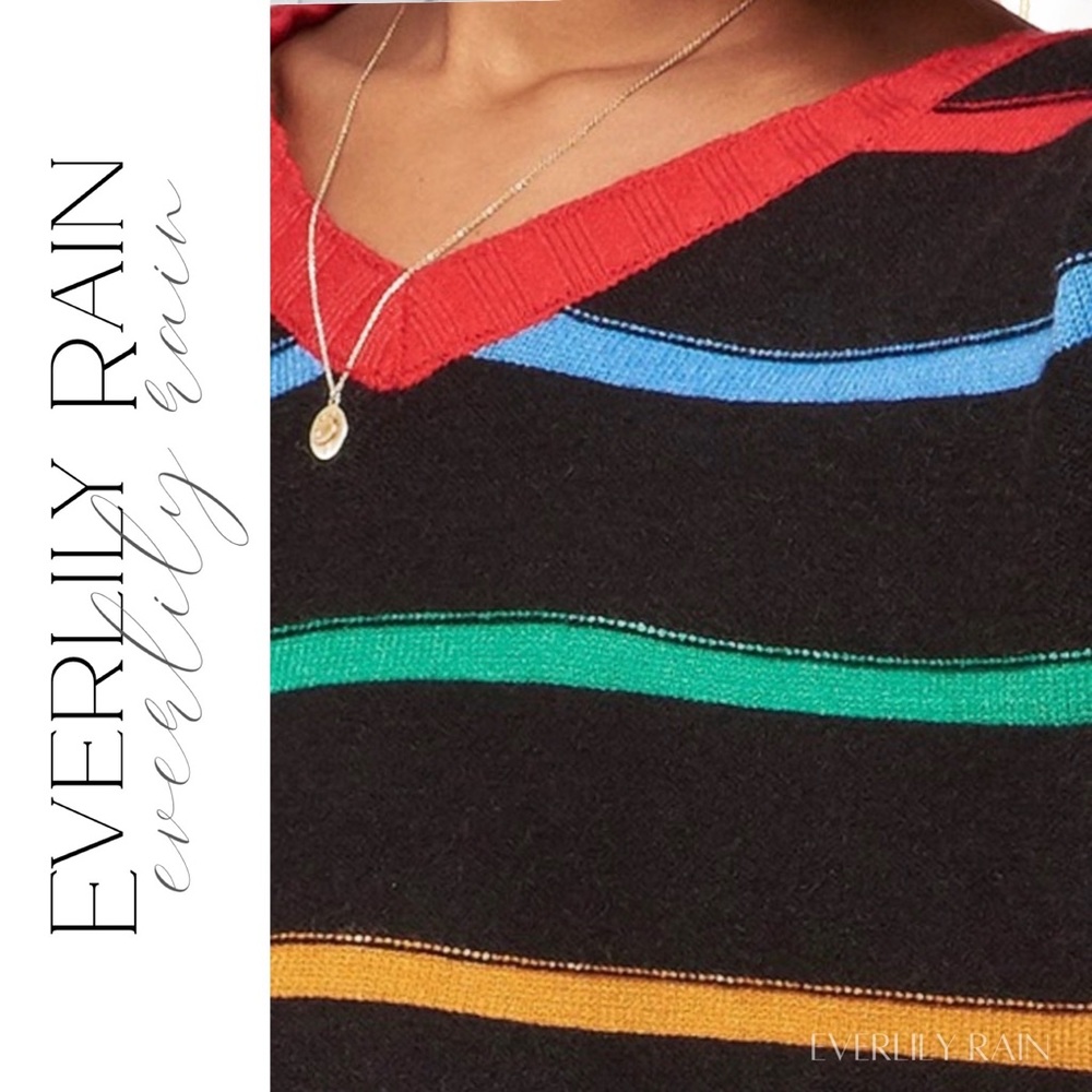 Colorful Striped Ribbed Knit Sweater - Picture 6 of 12